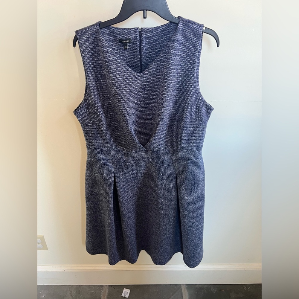 Talbots V-Neck Marled Knit Dress